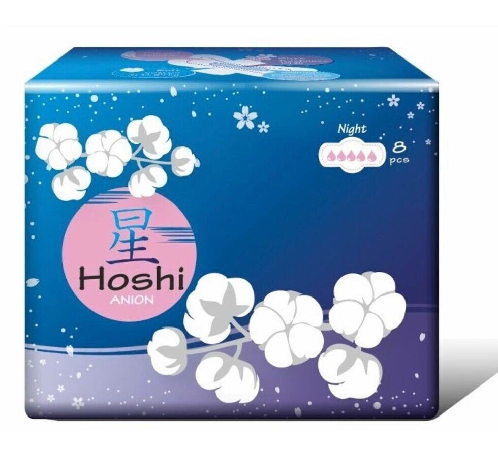 Женские ночные прокладки Hoshi Aroma.