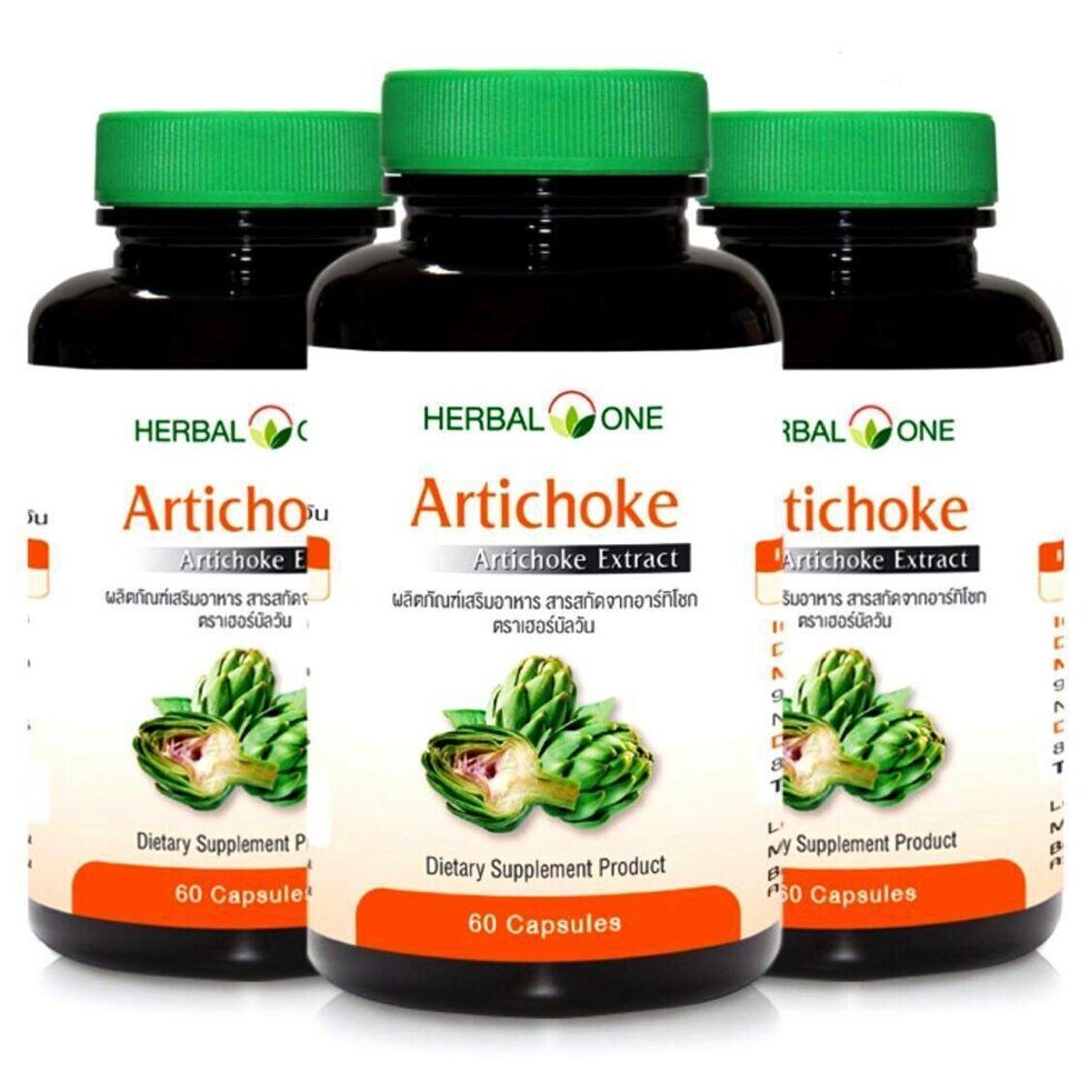 Капсулы для лечения и поддержки печени на основе вытяжки артишока Herbal One Artichoke Extract