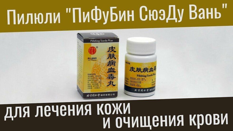 Пилюли для лечения кожи и очищения крови (Пифубин Сюэду Вань) Pifubing Xuedu Wan